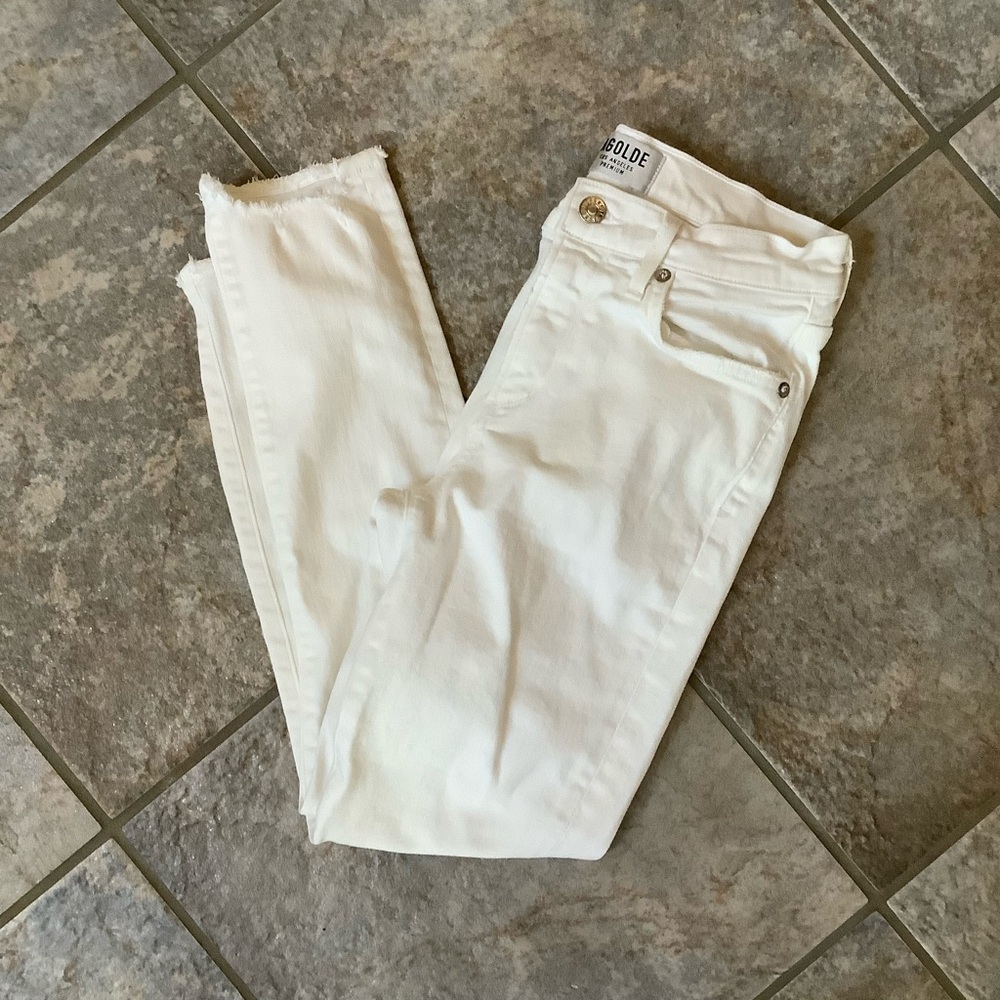 AGOLDE Women's White Ankle Jeans